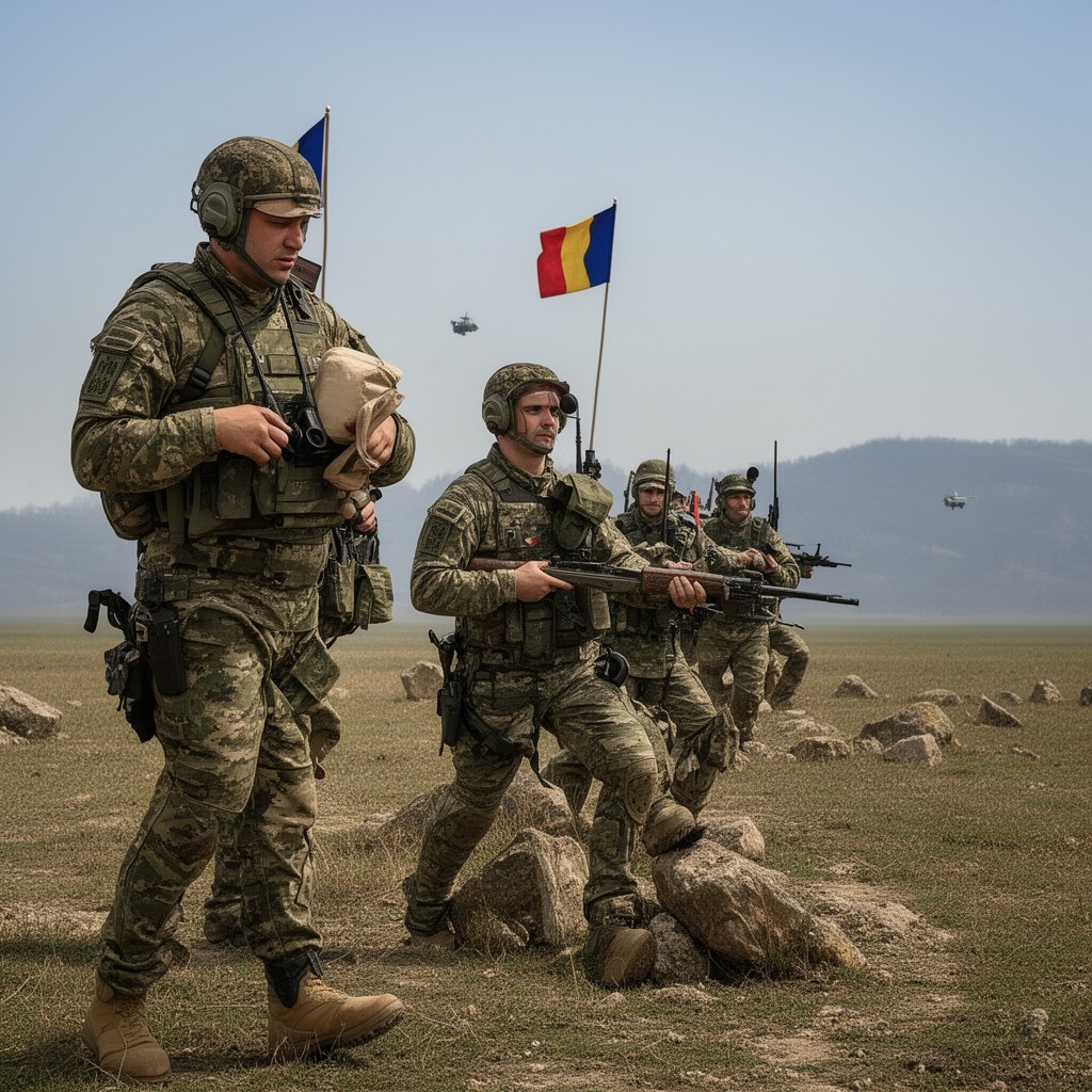 AI-generated illustration of Romanian Land Forces