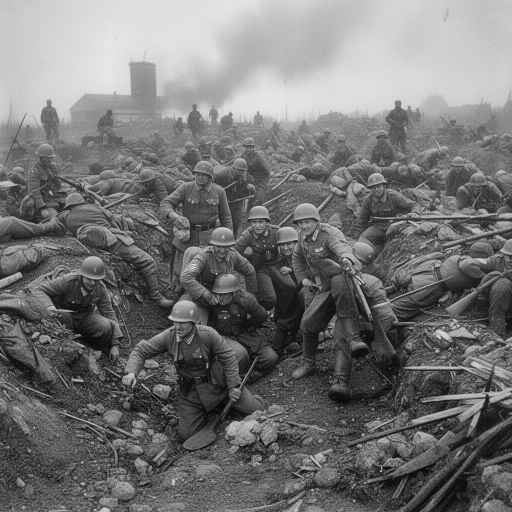 AI-generated illustration of Axis forces on the Eastern Front