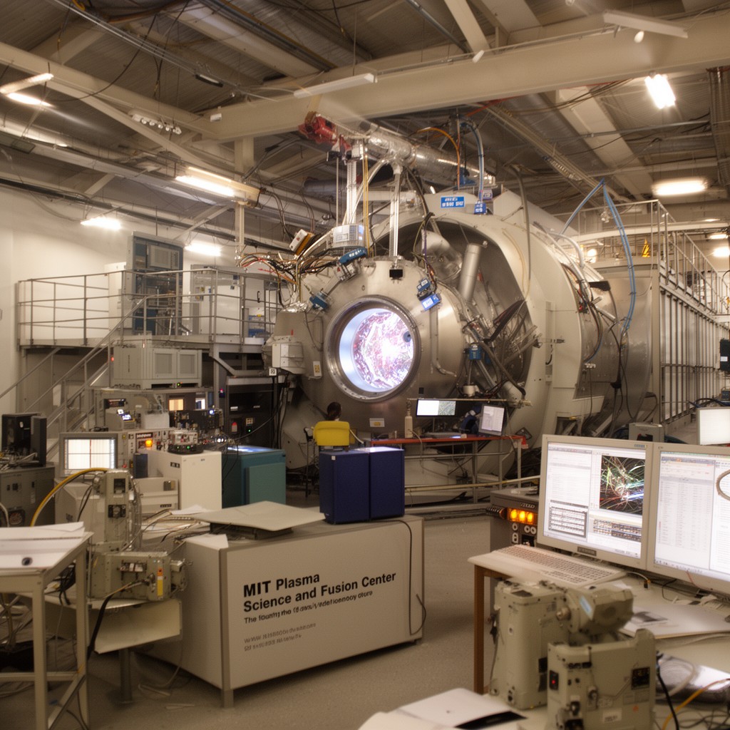 AI-generated illustration of MIT Plasma Science and Fusion Center