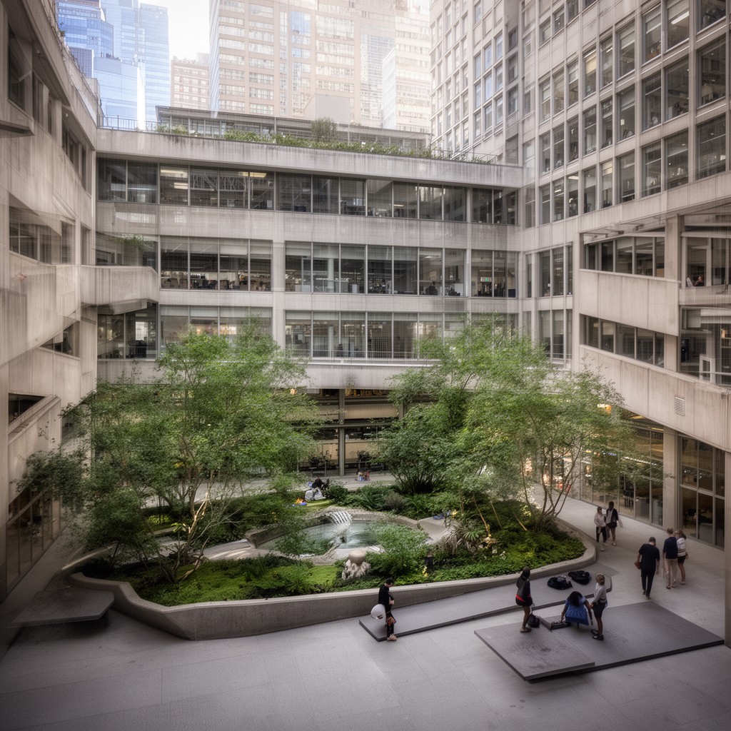 AI-generated illustration of Ford Foundation Building