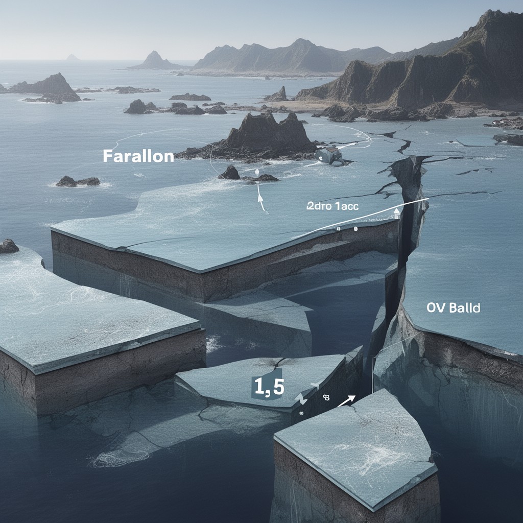 AI-generated illustration of Farallon Plate