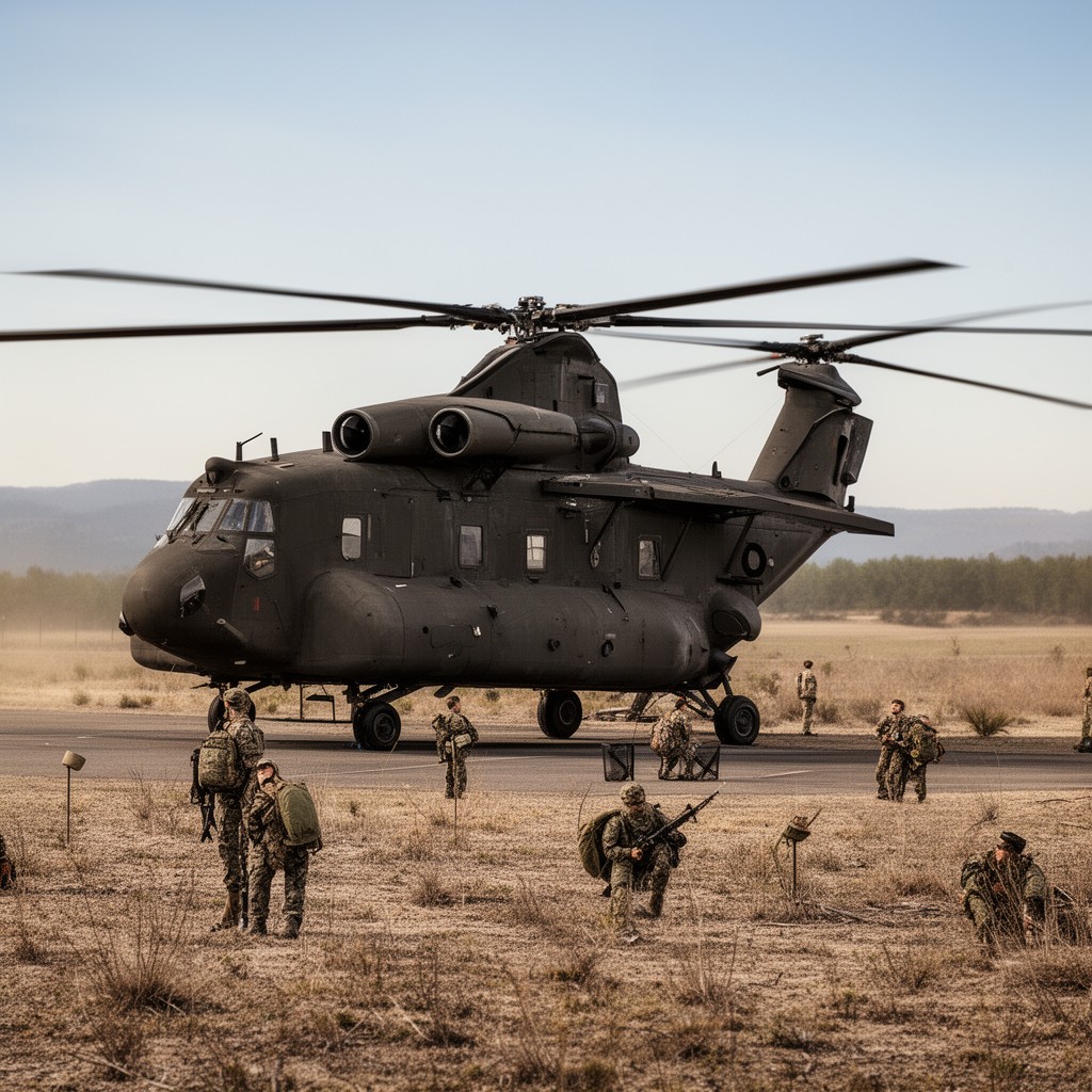AI-generated illustration of CH-147F Chinook