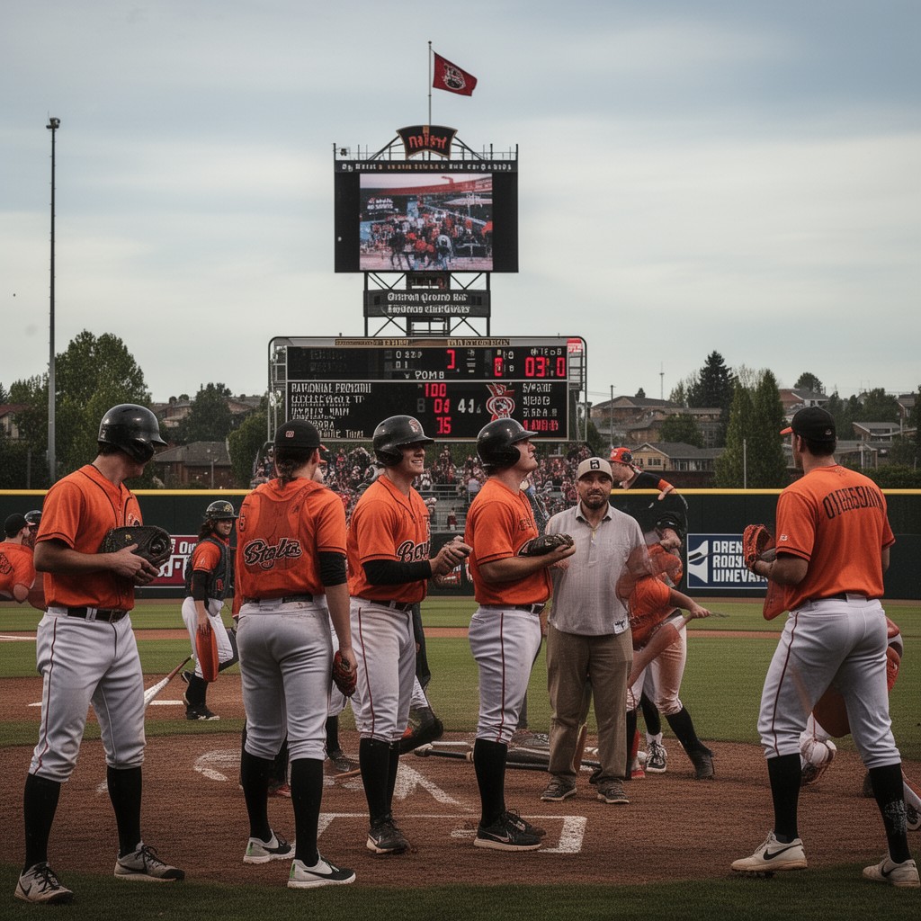 AI-generated illustration of Oregon State Beavers baseball