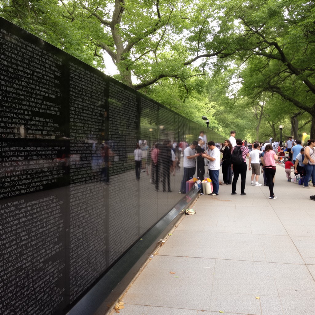 AI-generated illustration of Vietnam Veterans Memorial