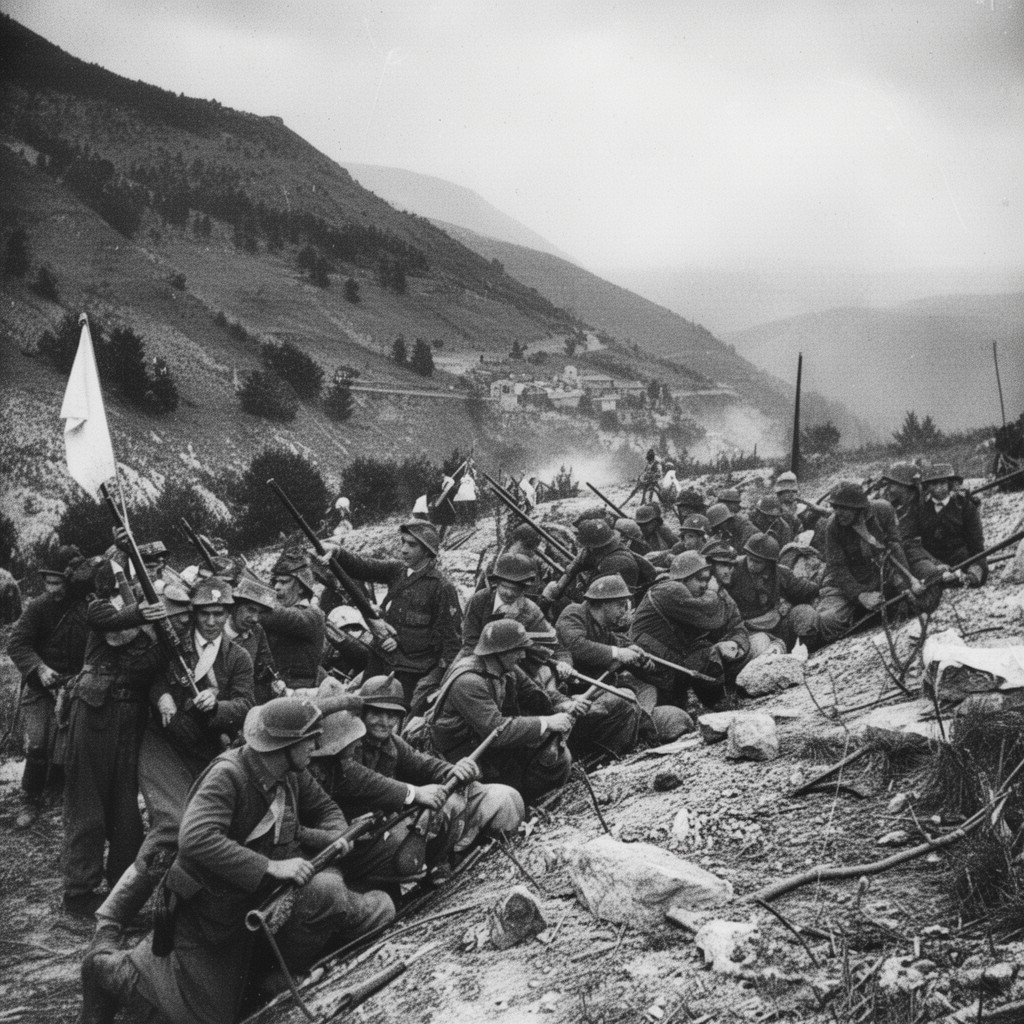 AI-generated illustration of Italian invasion of France