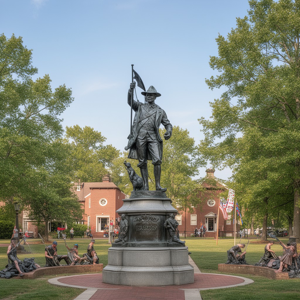 AI-generated illustration of Lexington Minuteman Statue