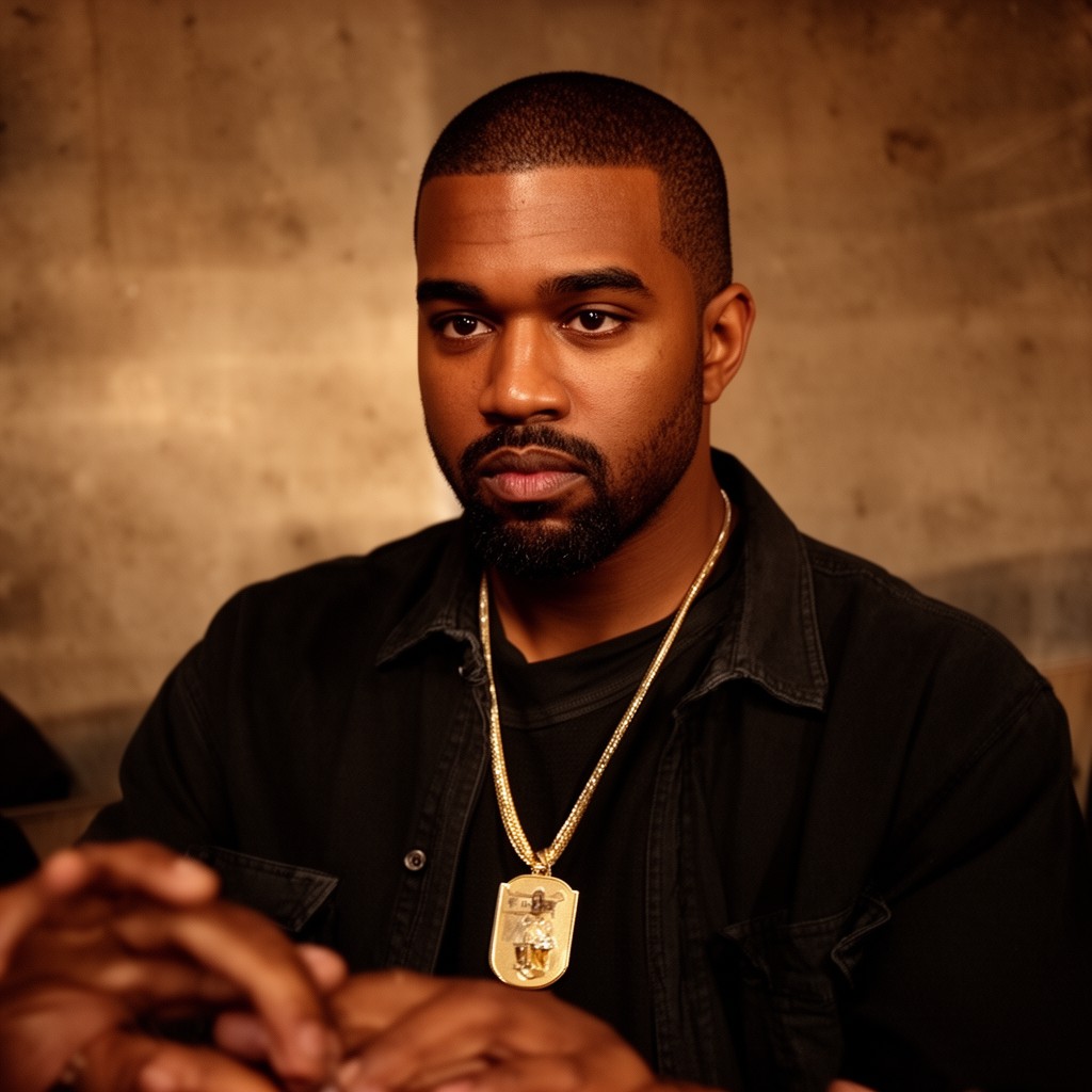 AI-generated illustration of Kanye West