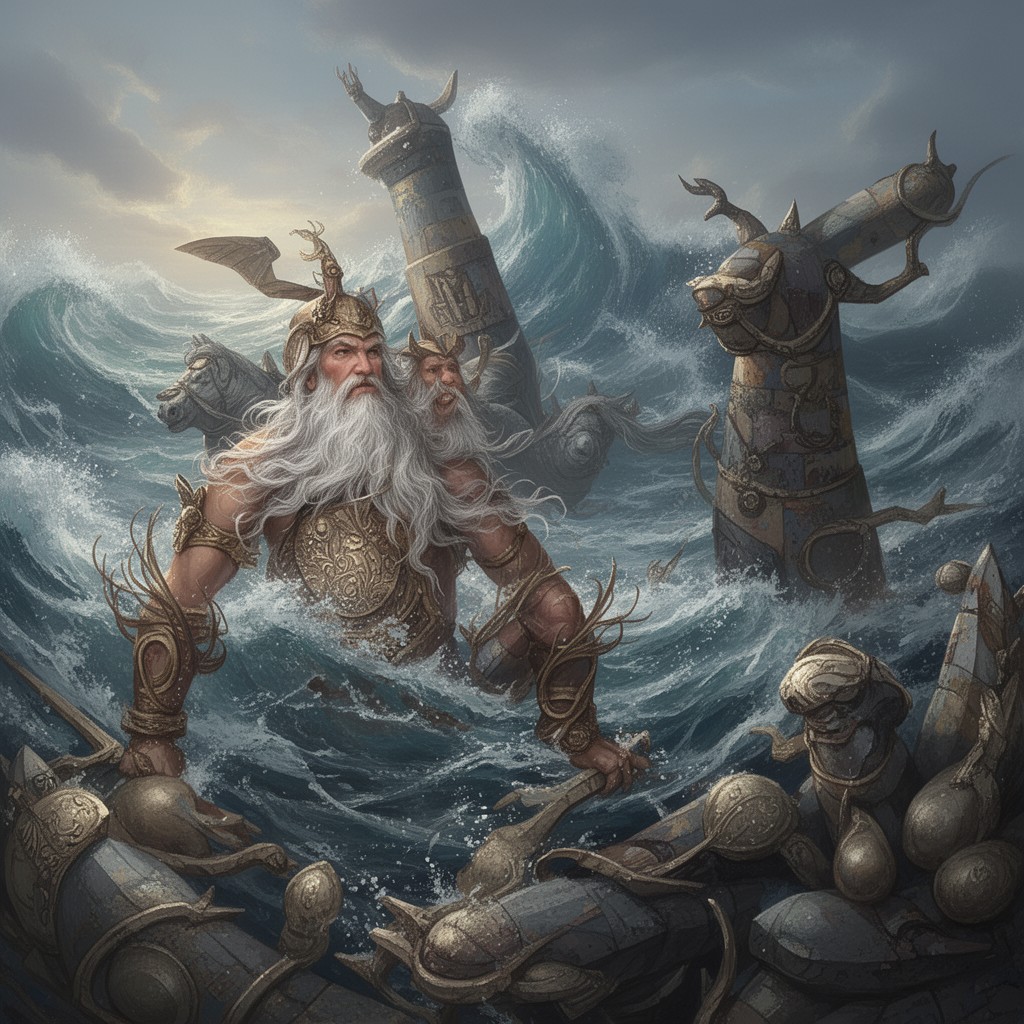 AI-generated illustration of Poseidon