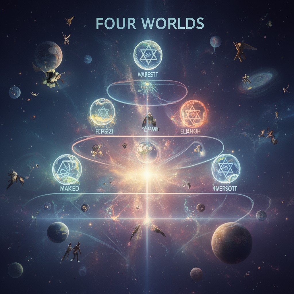 AI-generated illustration of Four Worlds