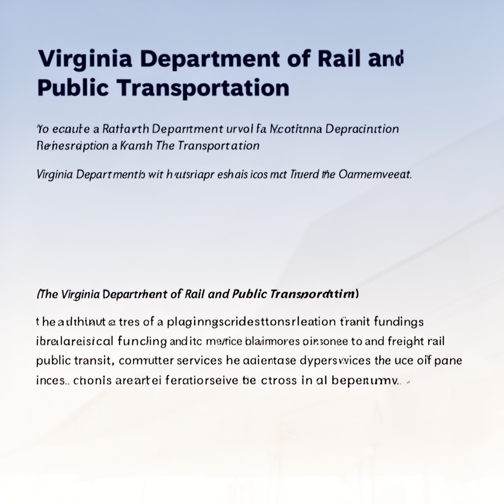 AI-generated illustration of Virginia Department of Rail and Public Transportation