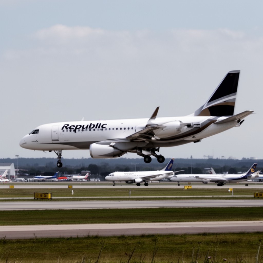 AI-generated illustration of Republic Airways (historically and/or selected periods)