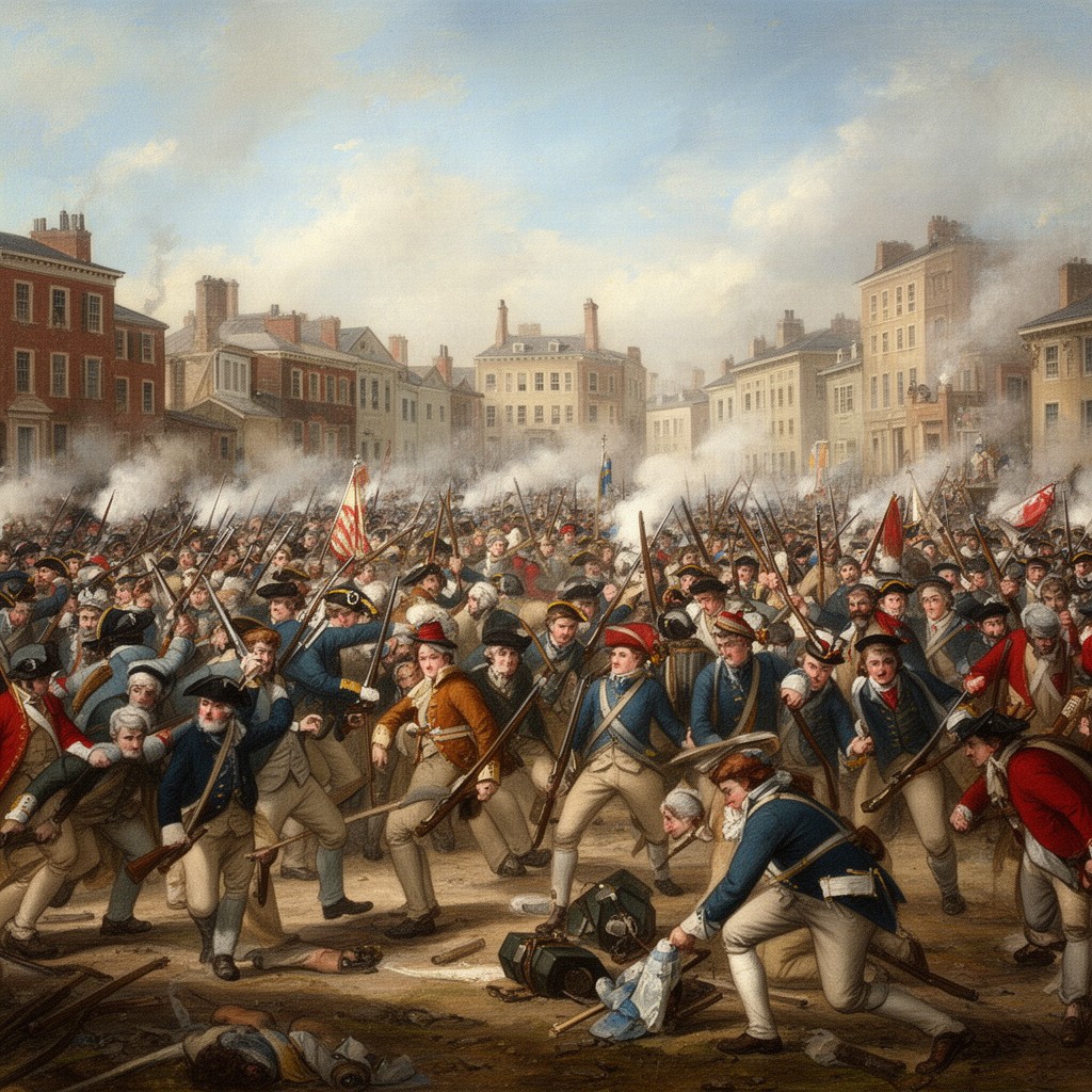 AI-generated illustration of Battle of Germantown