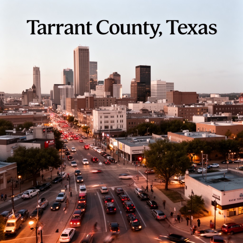 AI-generated illustration of Tarrant County, Texas