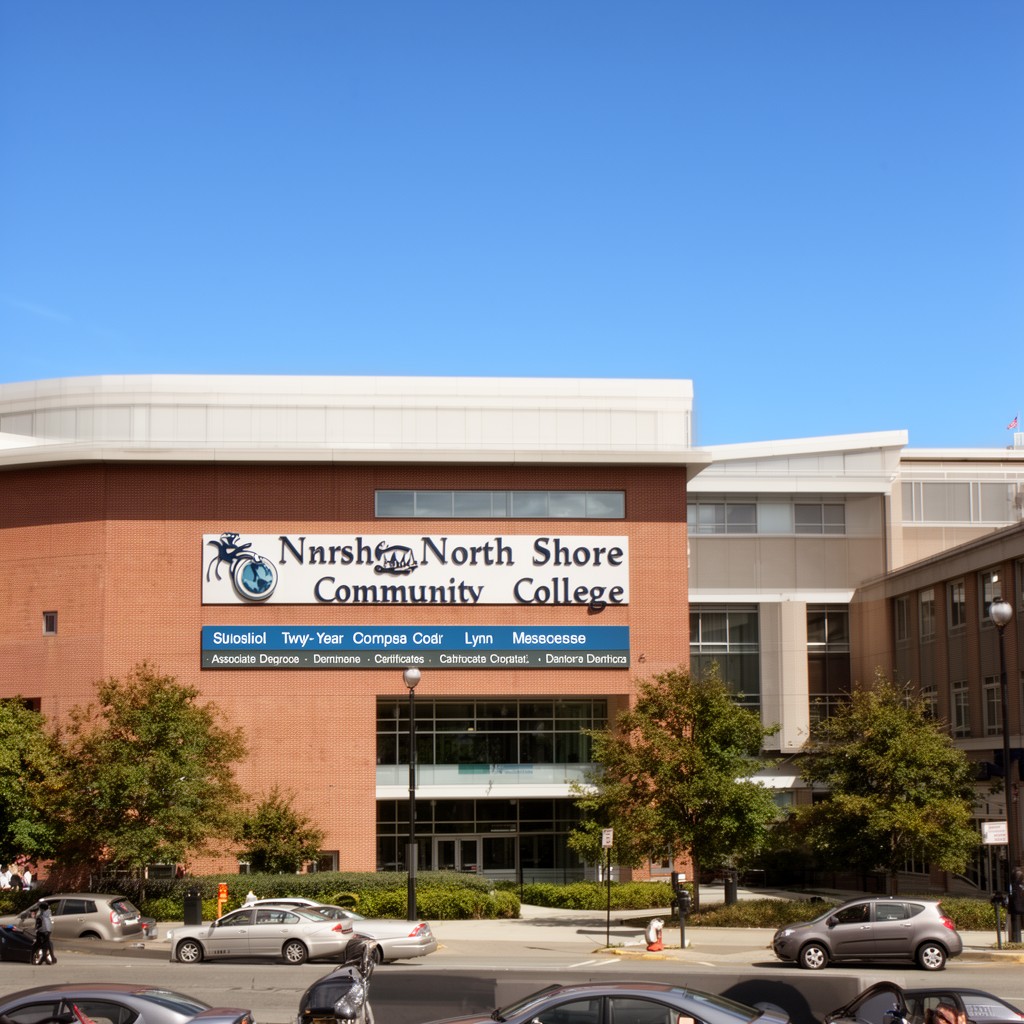 AI-generated illustration of North Shore Community College (Lynn campus)