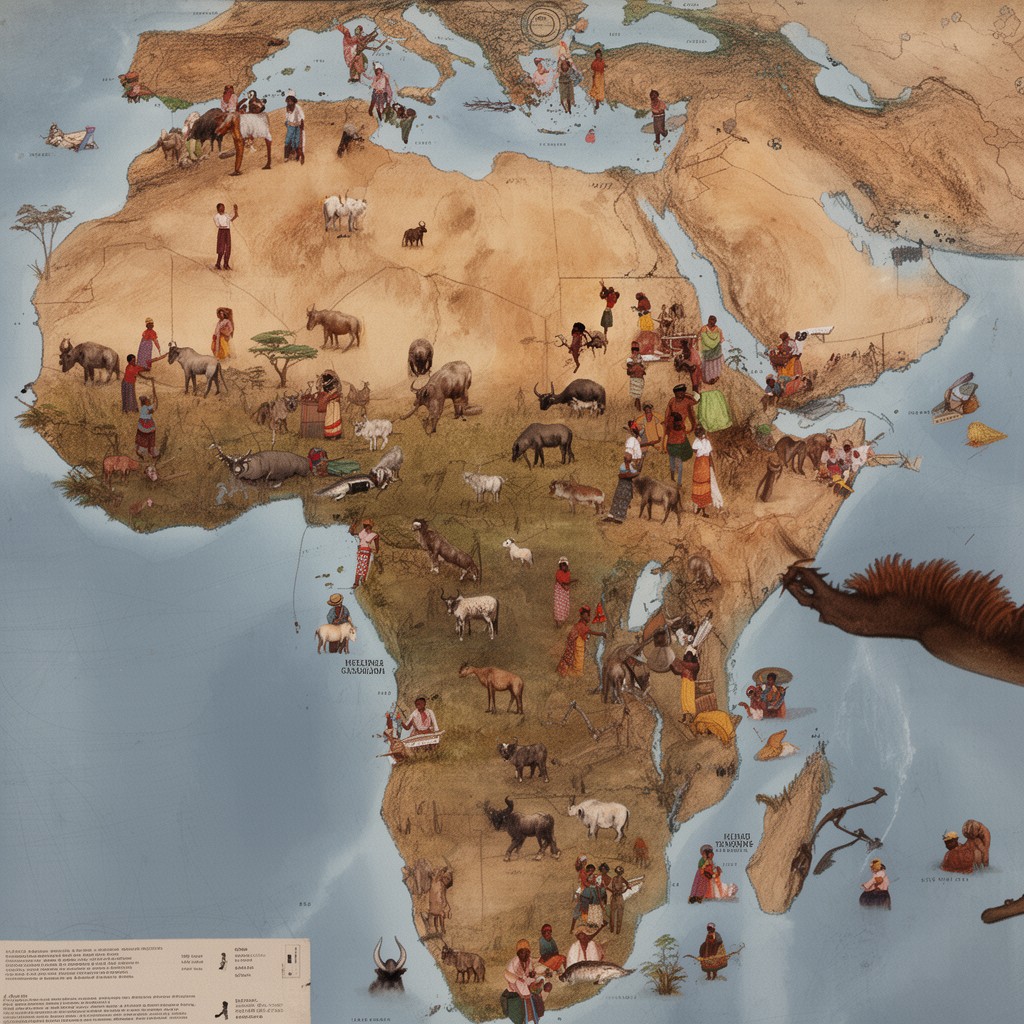 AI-generated illustration of East Africa