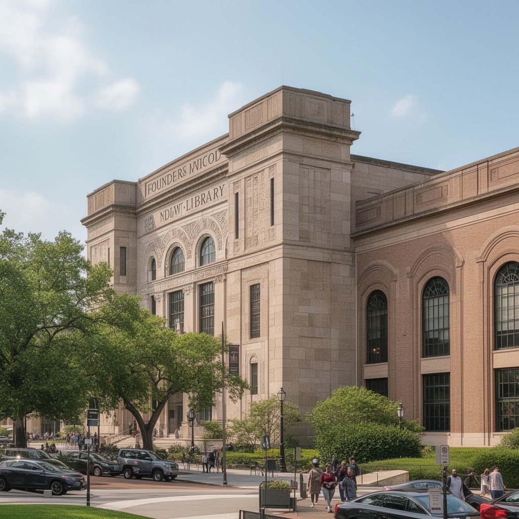 AI-generated illustration of Founders Library