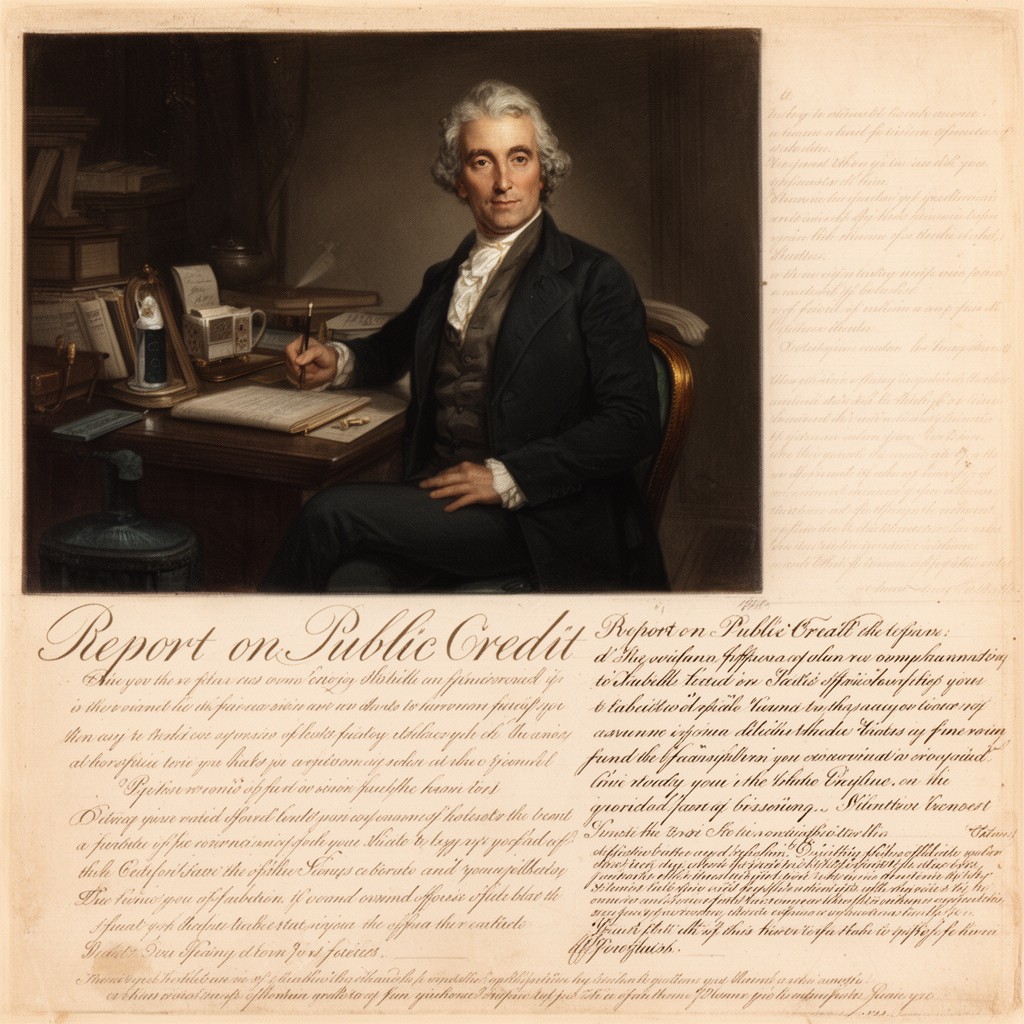 AI-generated illustration of Report on Public Credit
