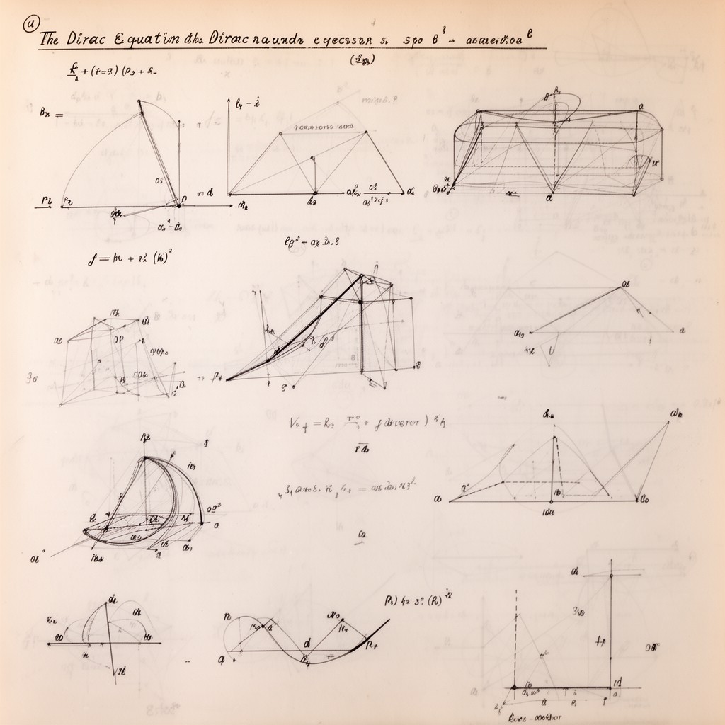 AI-generated illustration of Dirac equation