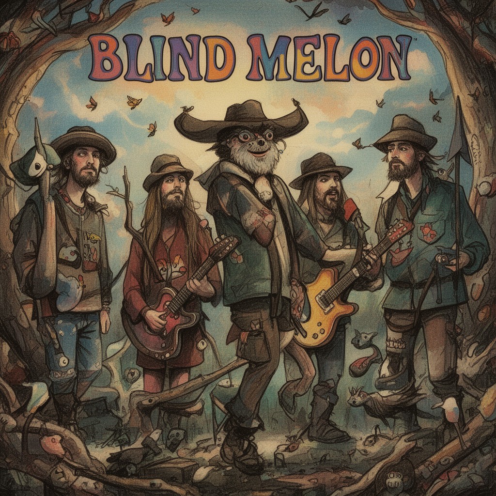 AI-generated illustration of Blind Melon