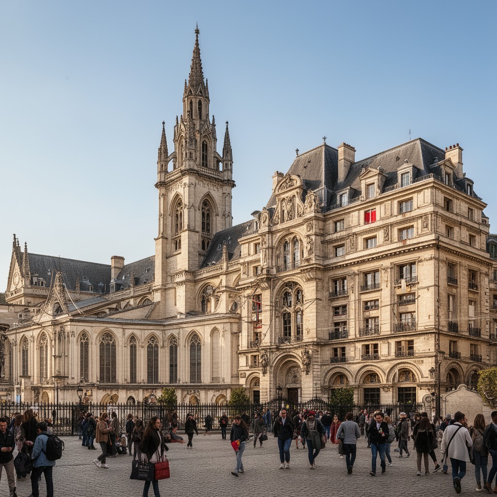AI-generated illustration of Sorbonne University