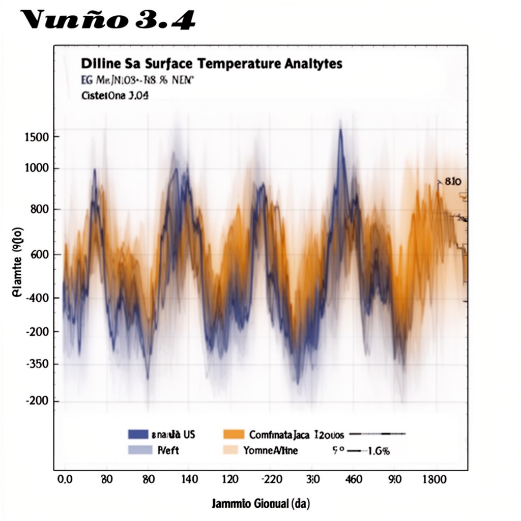 AI-generated illustration of Niño 3.4 index