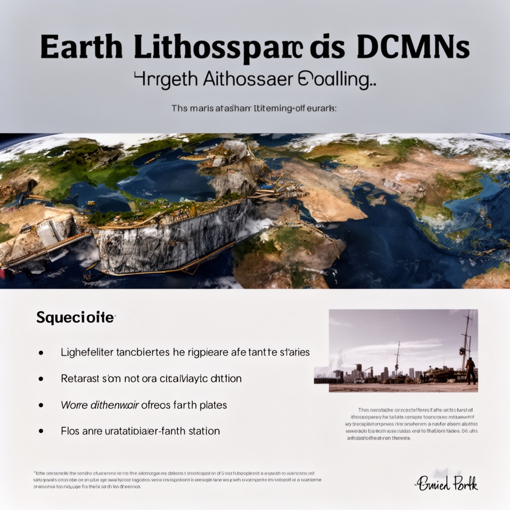 AI-generated illustration of Earth lithosphere