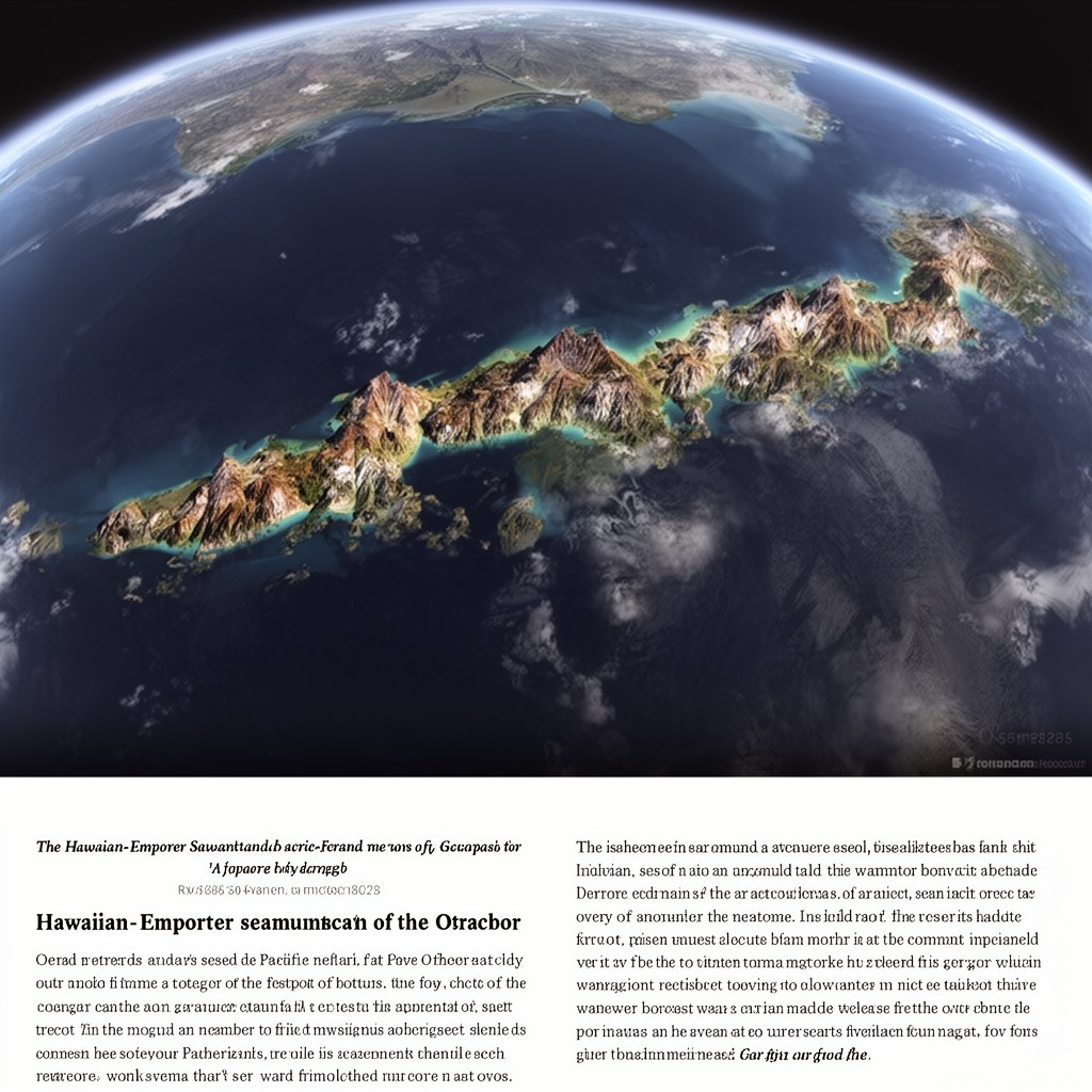 AI-generated illustration of Hawaiian–Emperor seamount chain