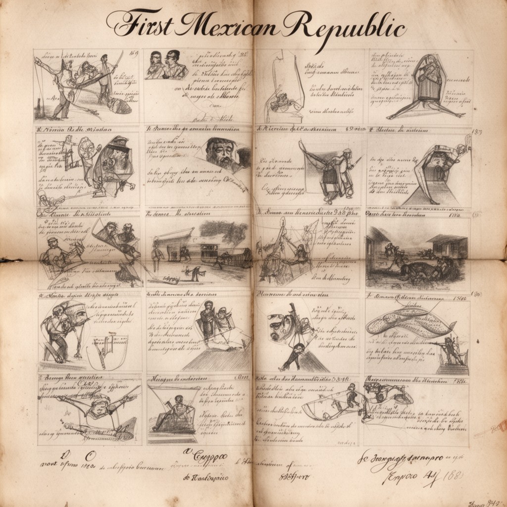 AI-generated illustration of First Mexican Republic