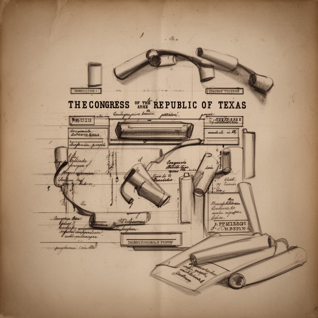 AI-generated illustration of Congress of the Republic of Texas
