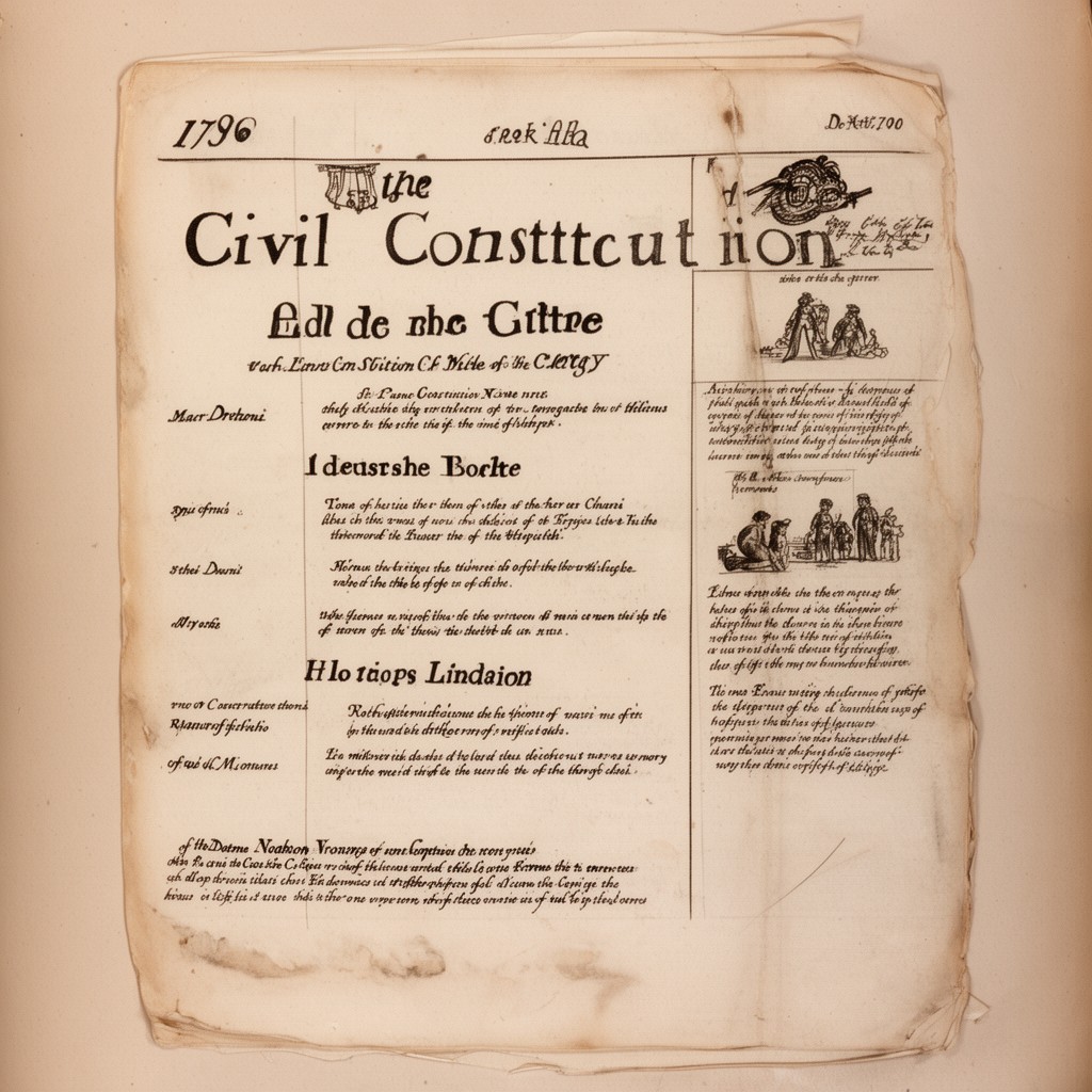 AI-generated illustration of Civil Constitution of the Clergy