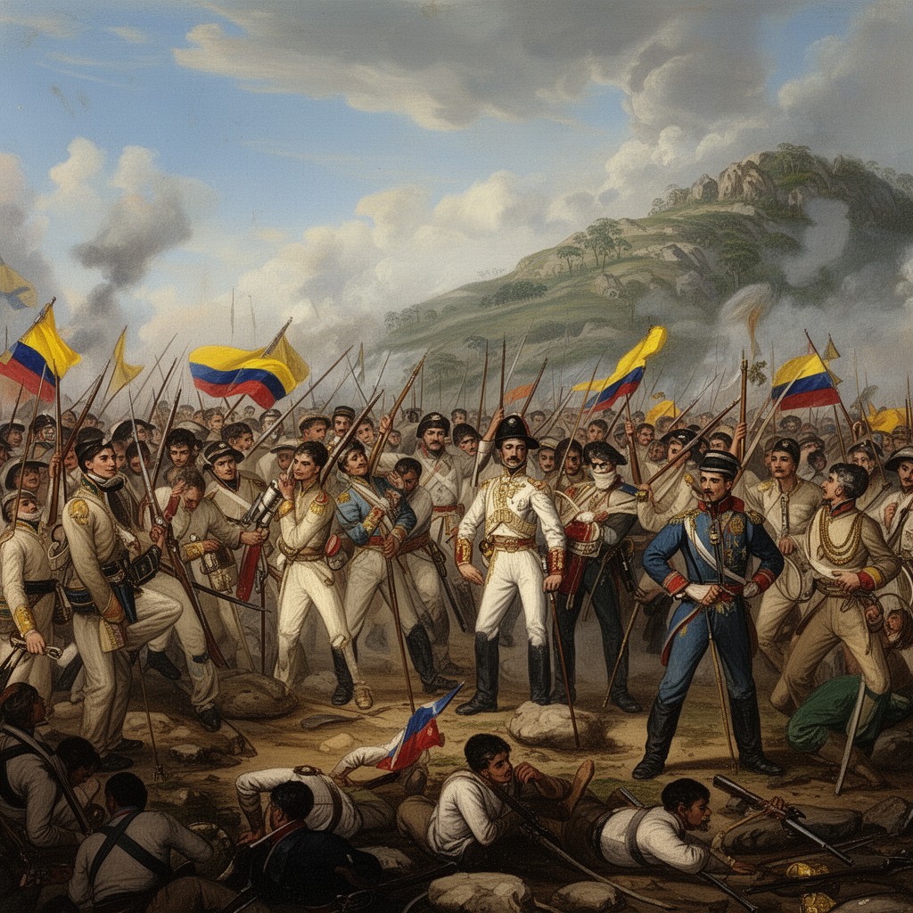 AI-generated illustration of Colombian War of Independence
