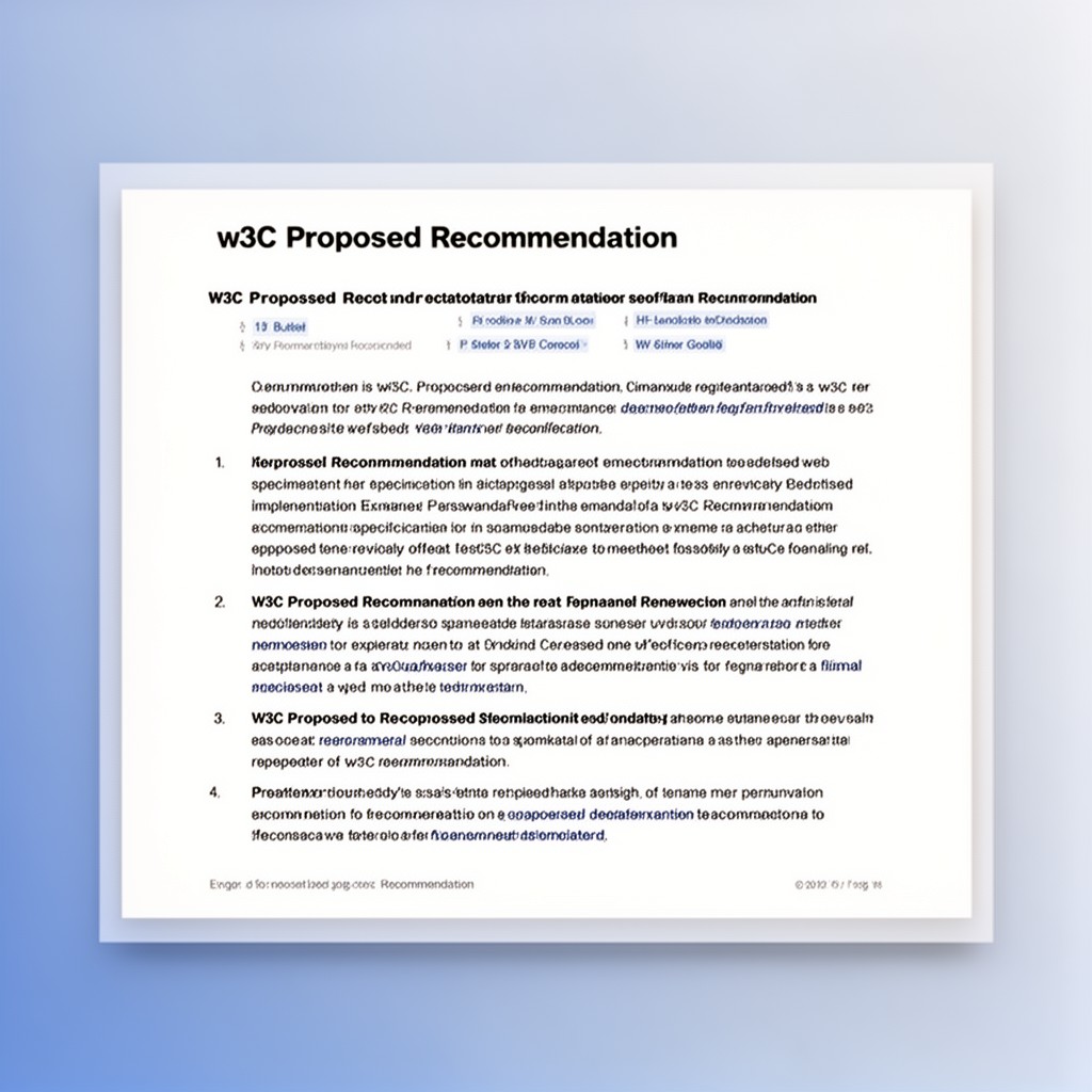 AI-generated illustration of W3C Proposed Recommendation