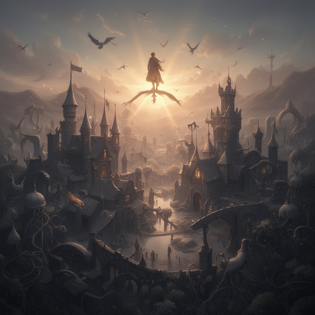 AI-generated illustration of Post Tenebras Lux