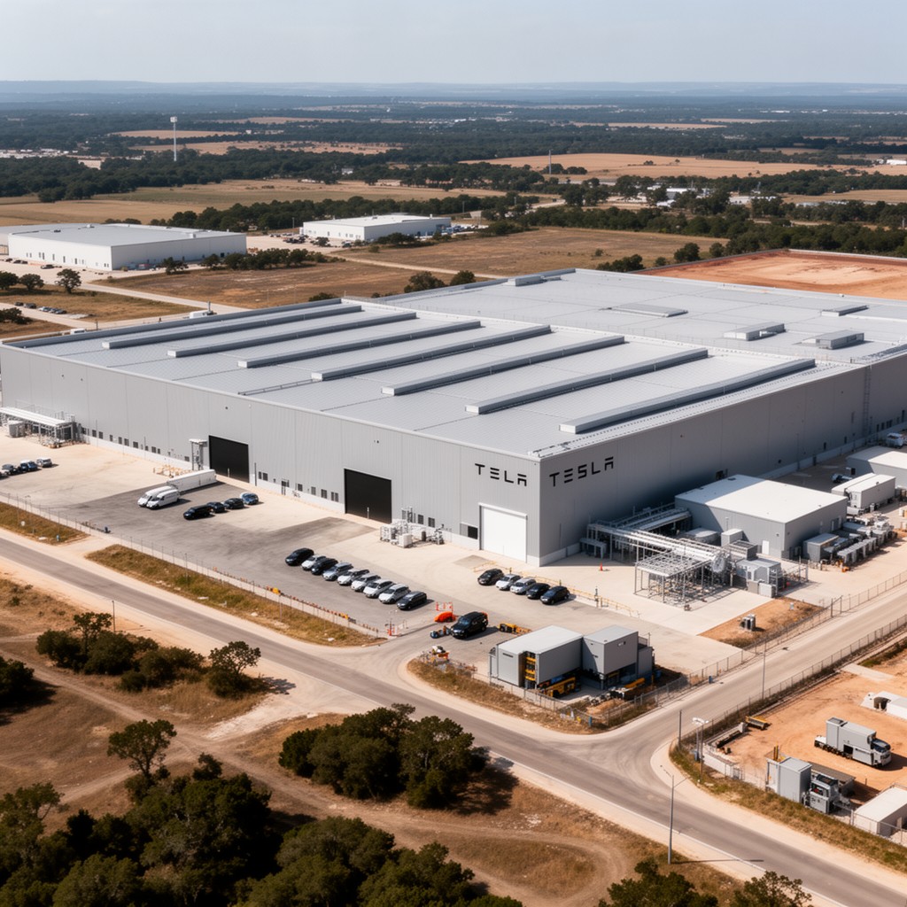 AI-generated illustration of Gigafactory Texas
