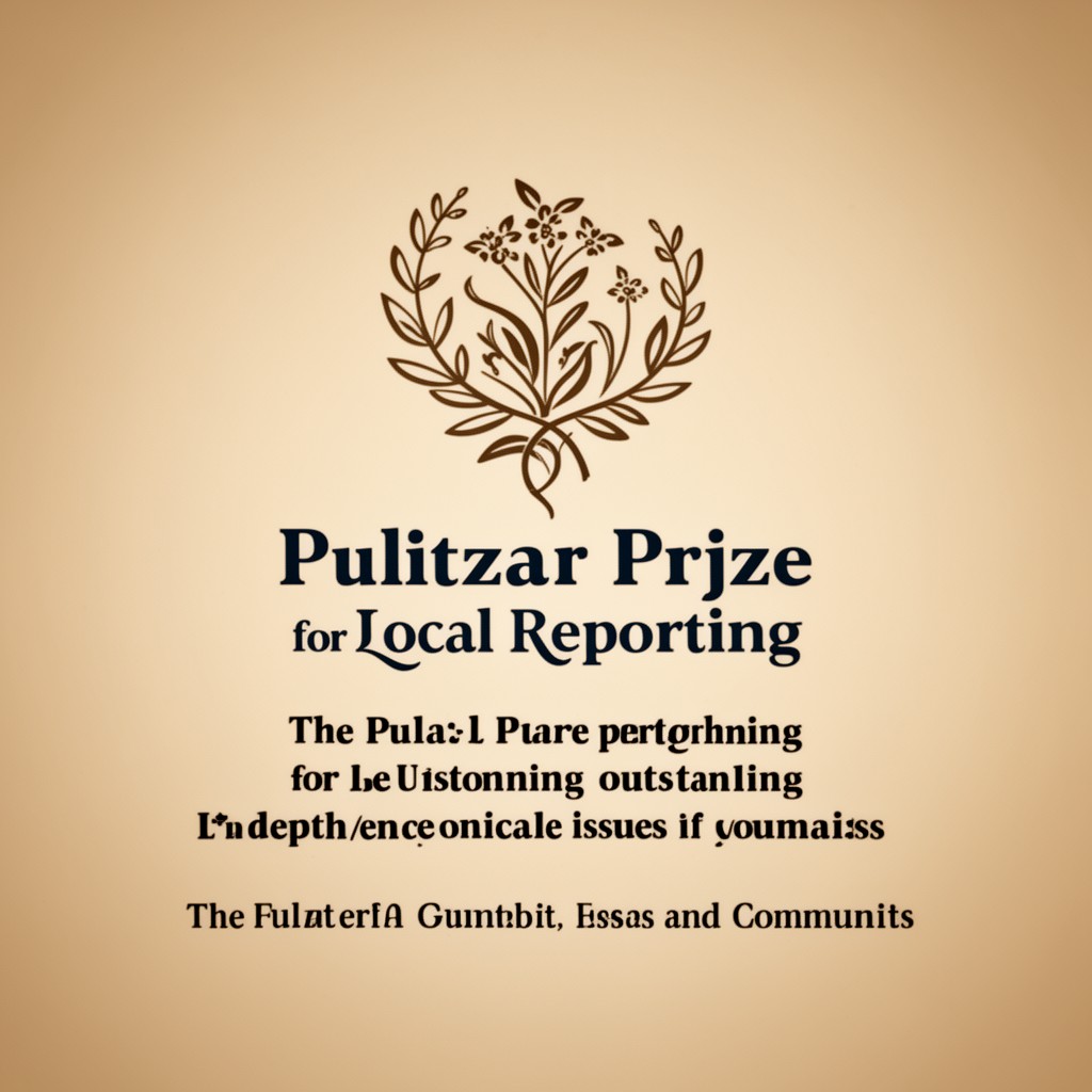 AI-generated illustration of Pulitzer Prize for Local Reporting