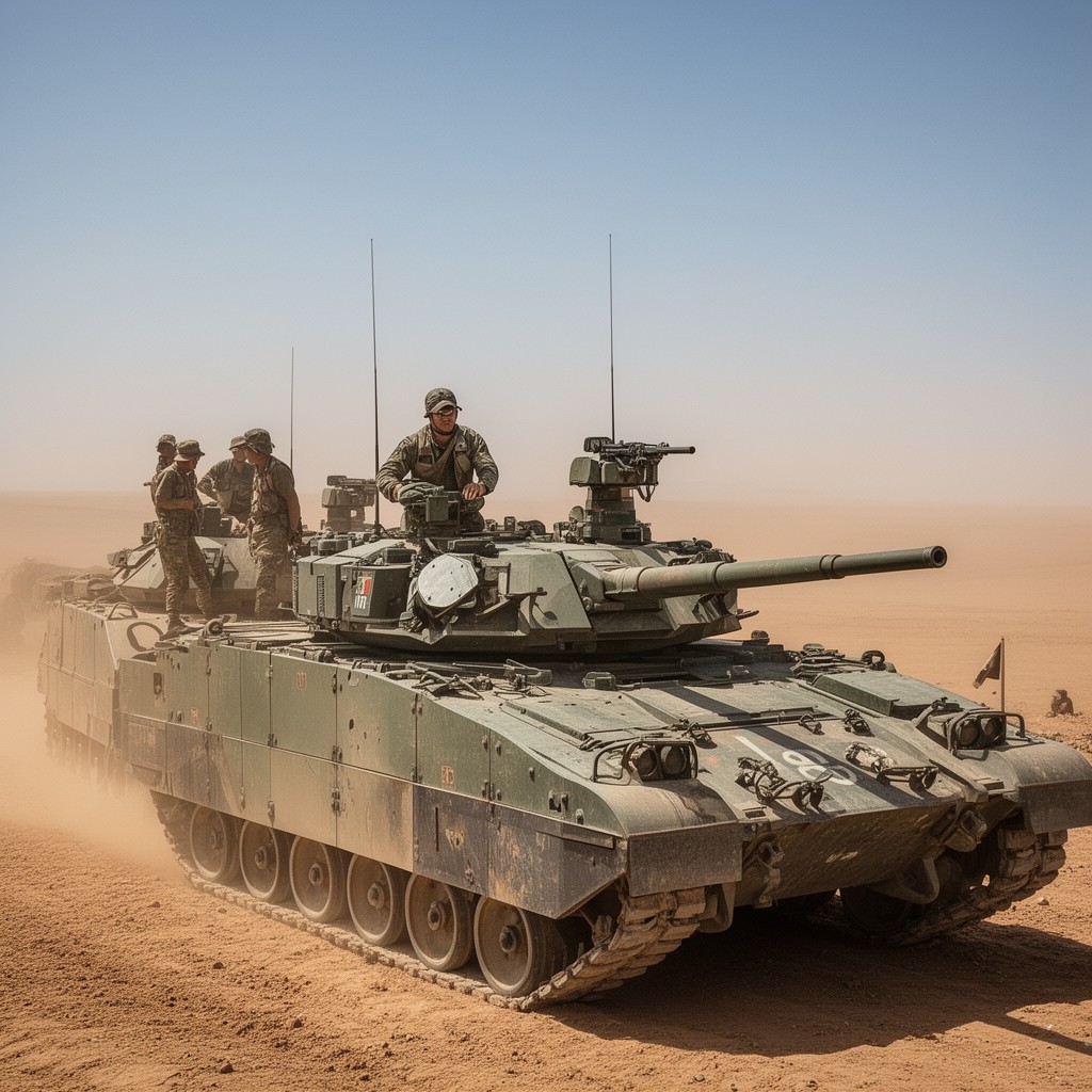 AI-generated illustration of Italian Ariete Division