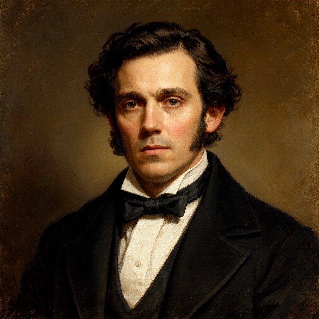 AI-generated illustration of Charles Baudelaire