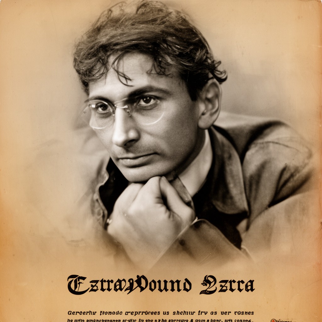 AI-generated illustration of Ezra Pound