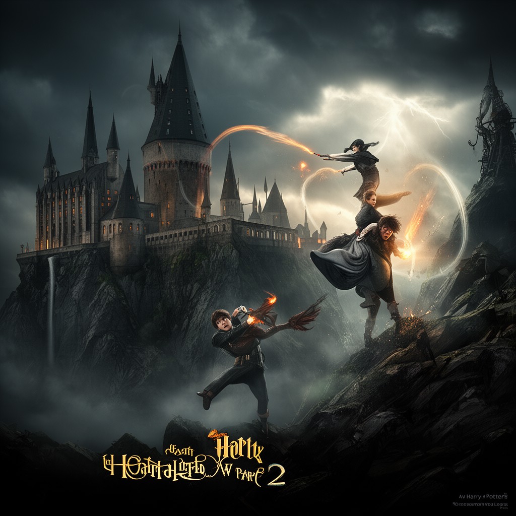 AI-generated illustration of Harry Potter and the Deathly Hallows – Part 2