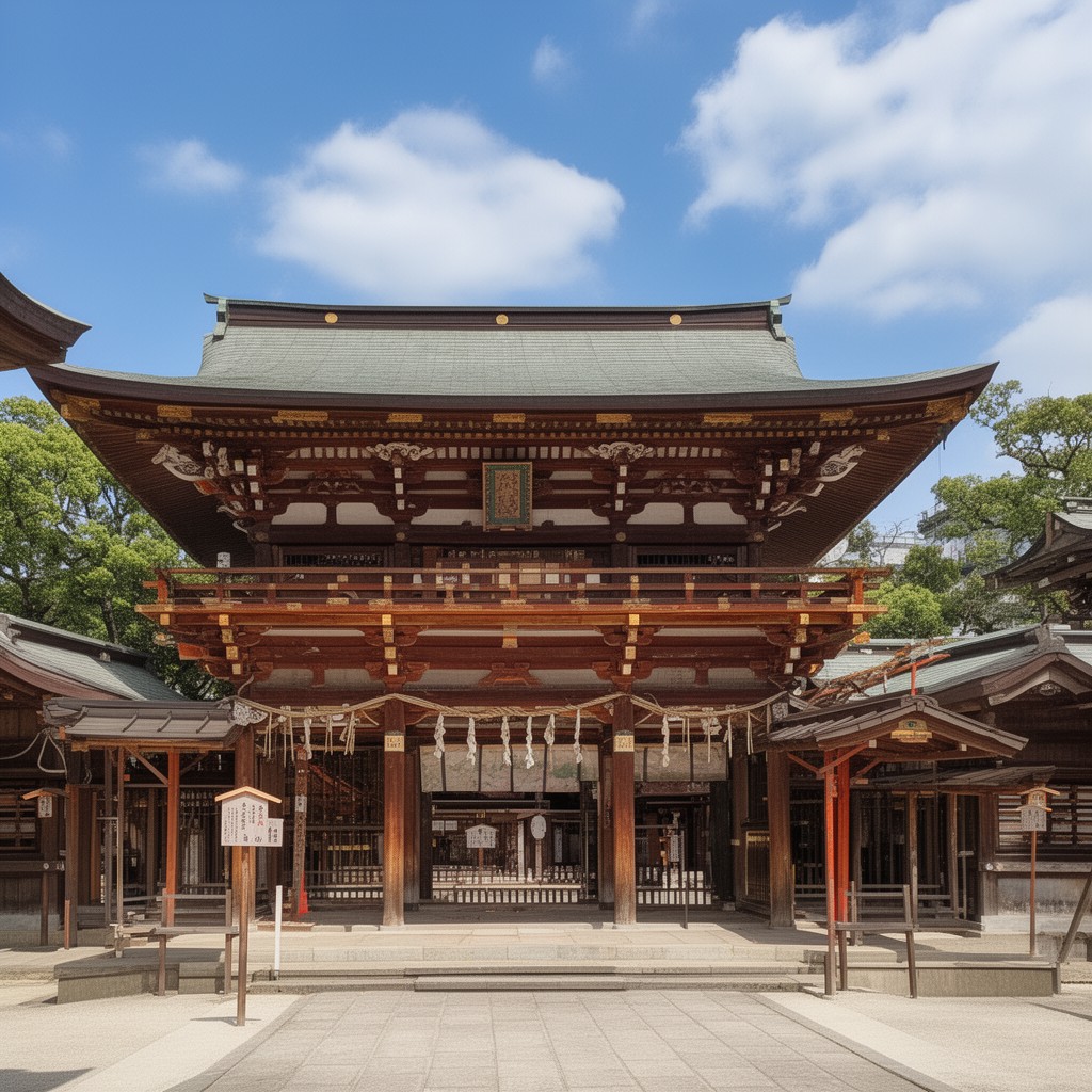 AI-generated illustration of Ikuta Shrine