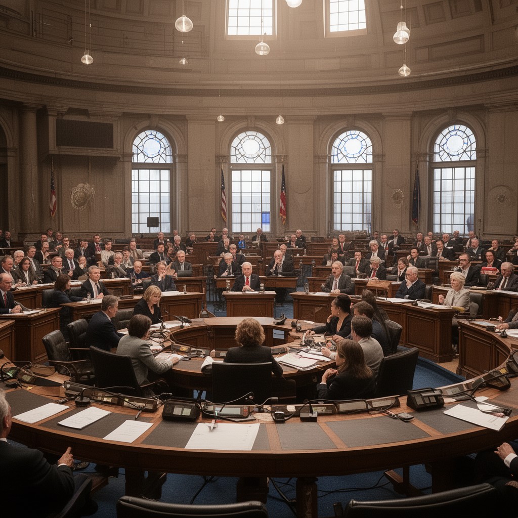 AI-generated illustration of Senate Committee on Public Works