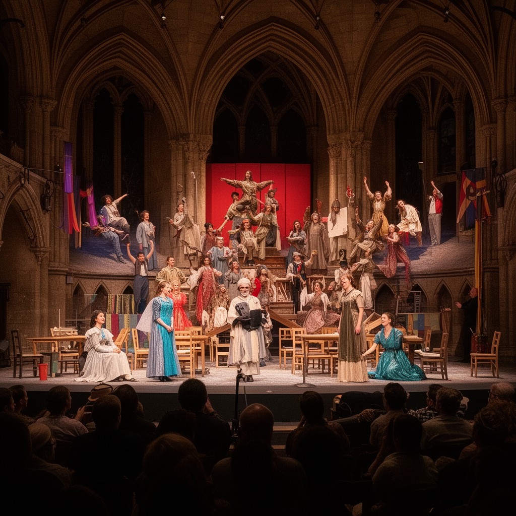 AI-generated illustration of Cambridge University Amateur Dramatic Club