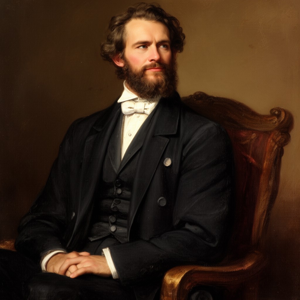 AI-generated illustration of Junius Brutus Booth