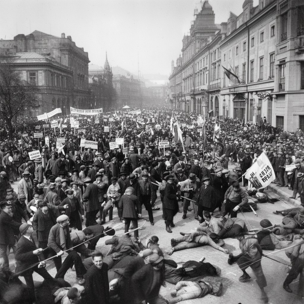AI-generated illustration of 1905 Russian Revolution