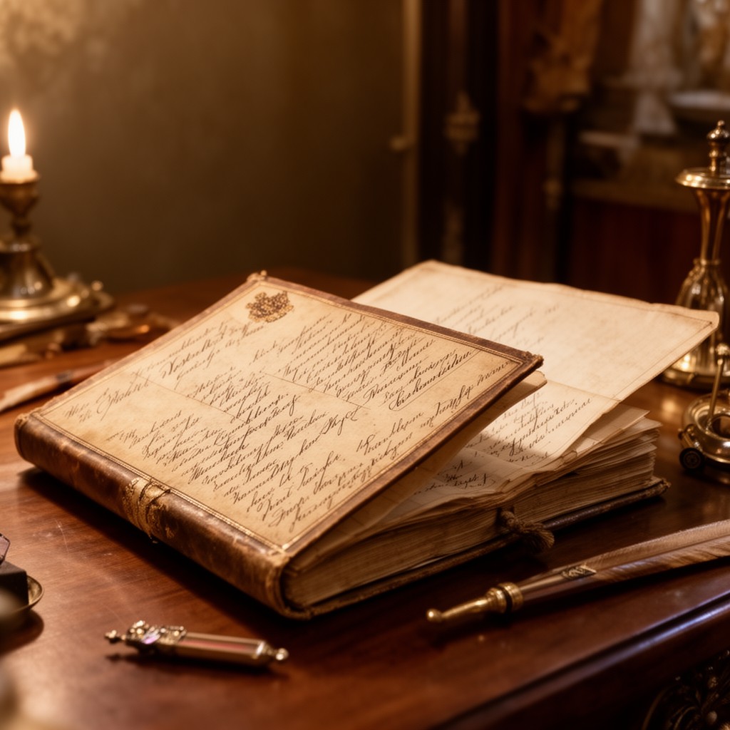 AI-generated illustration of Nicholas II diaries