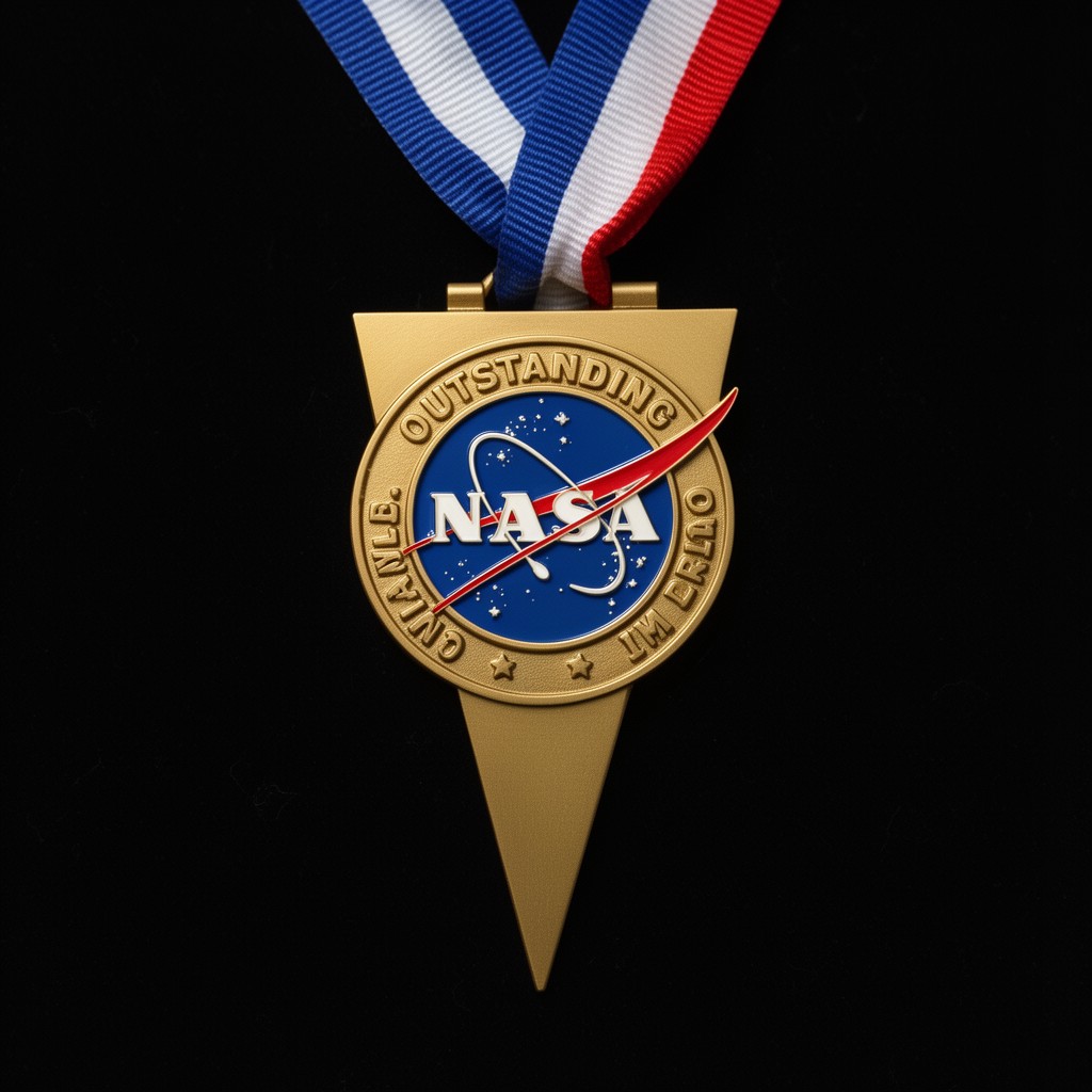 AI-generated illustration of NASA Outstanding Public Leadership Medal
