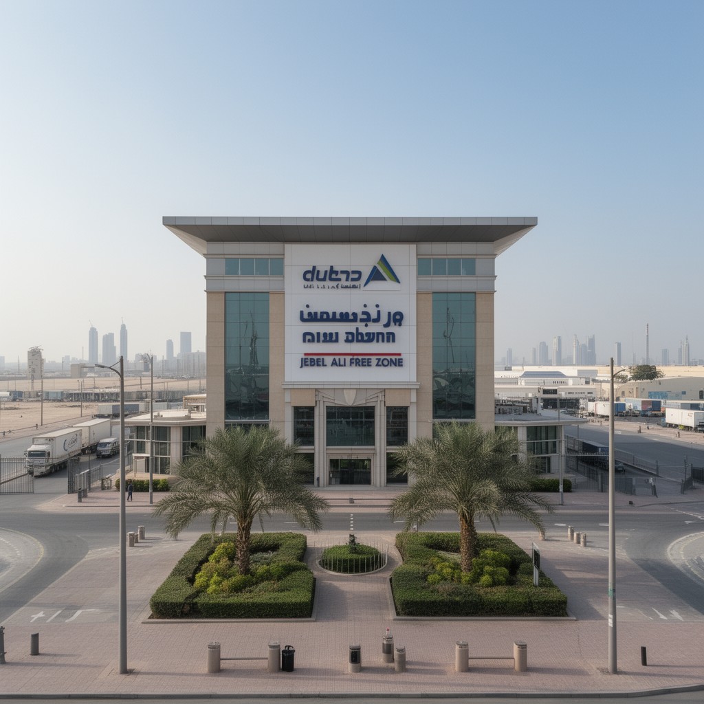 AI-generated illustration of Jebel Ali Free Zone