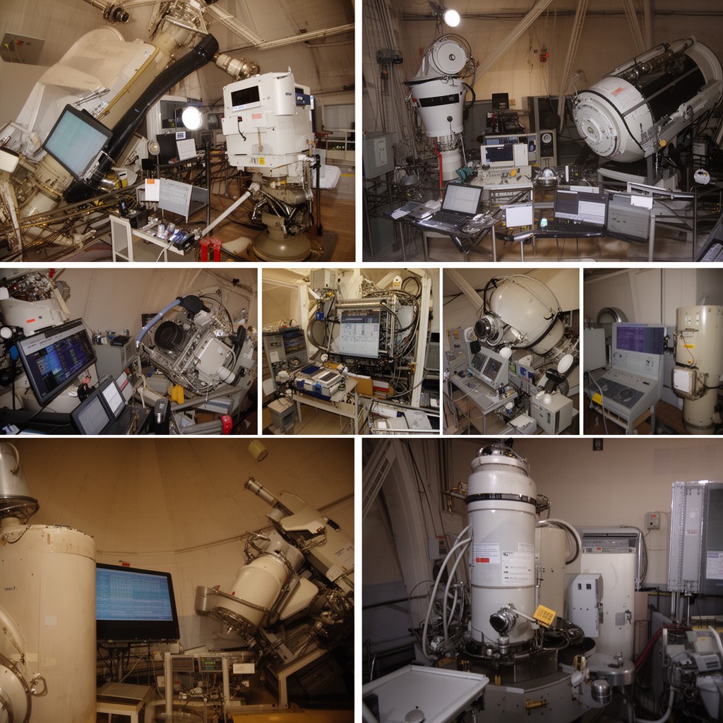 AI-generated illustration of Magellan telescope instrumentation suite
