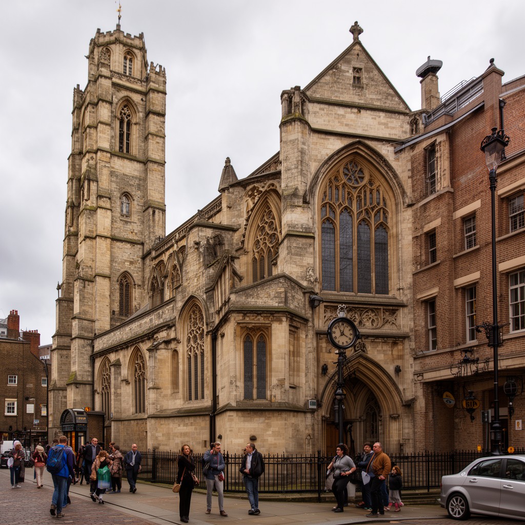 AI-generated illustration of St Olave's Church, Hart Street, London