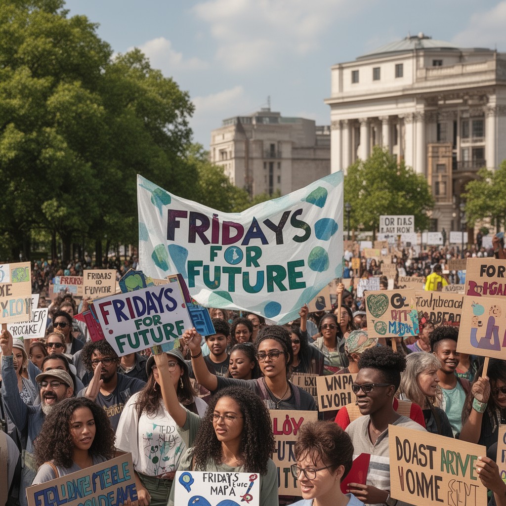 AI-generated illustration of Fridays for Future MAPA